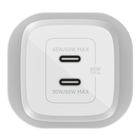 Dual USB-C GaN Wall Charger with PPS 65W, White, hi-res
